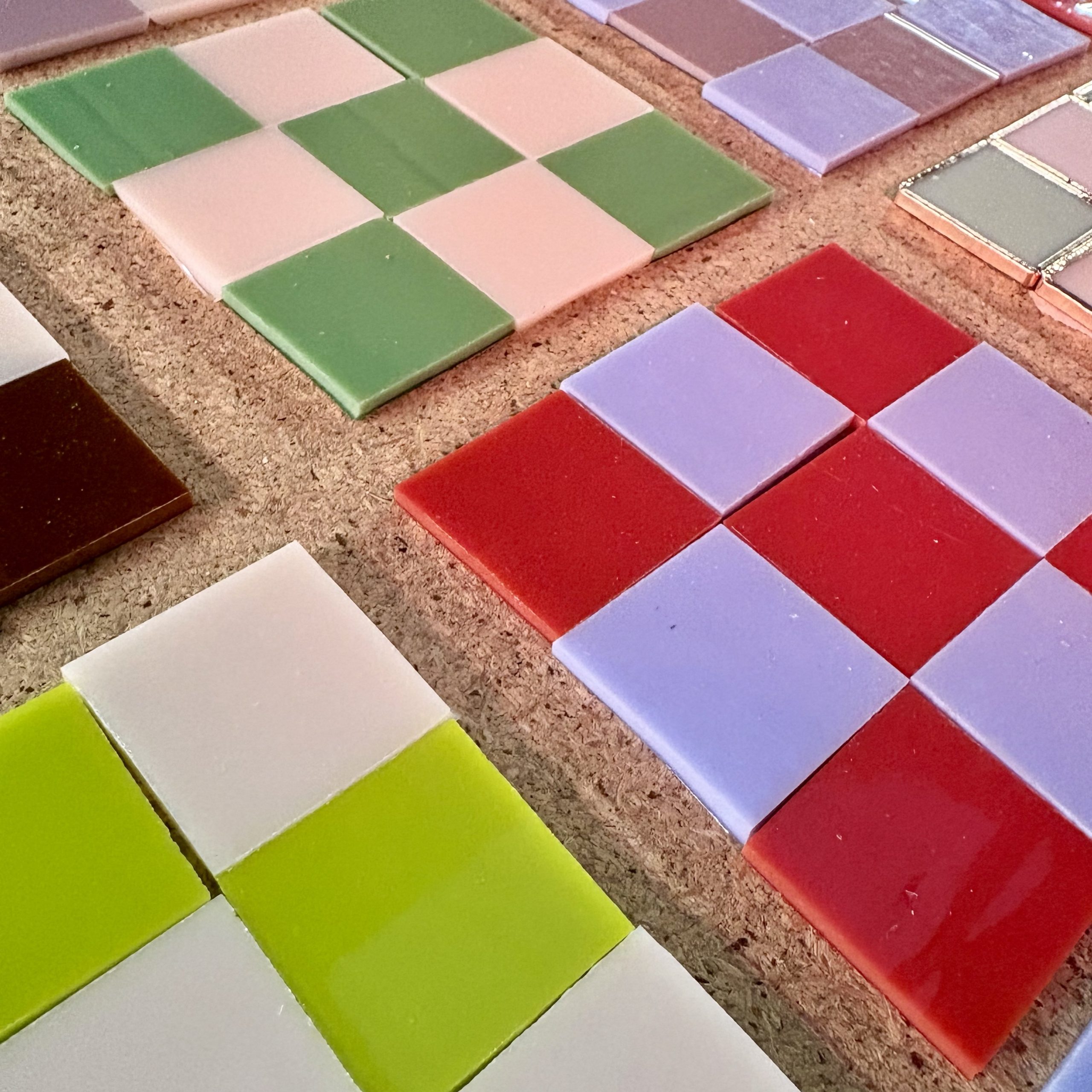 Stained Glass Checkerboard Coasters Workshop - Olive Can Fly